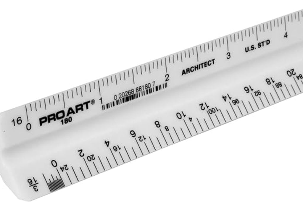 Pro Art Triangular Scale Architectural 12" White