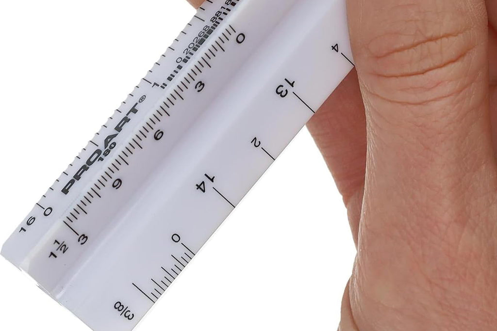 Pro Art Triangular Scale Architectural 12" White
