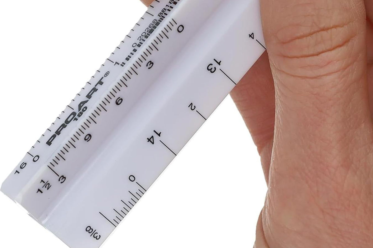 Pro Art Triangular Scale Architectural 12" White