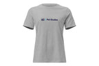 Gray t-shirt with 'QC Pet Studies' logo on a white background