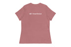 Pink t-shirt back with 'QC Event School' text on a white background