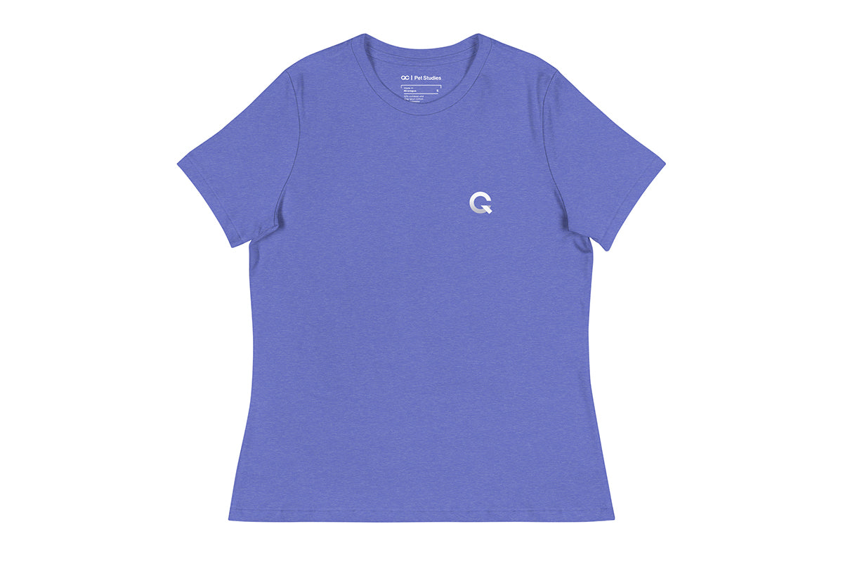 Royal blue t-shirt with Q logo on left chest. 