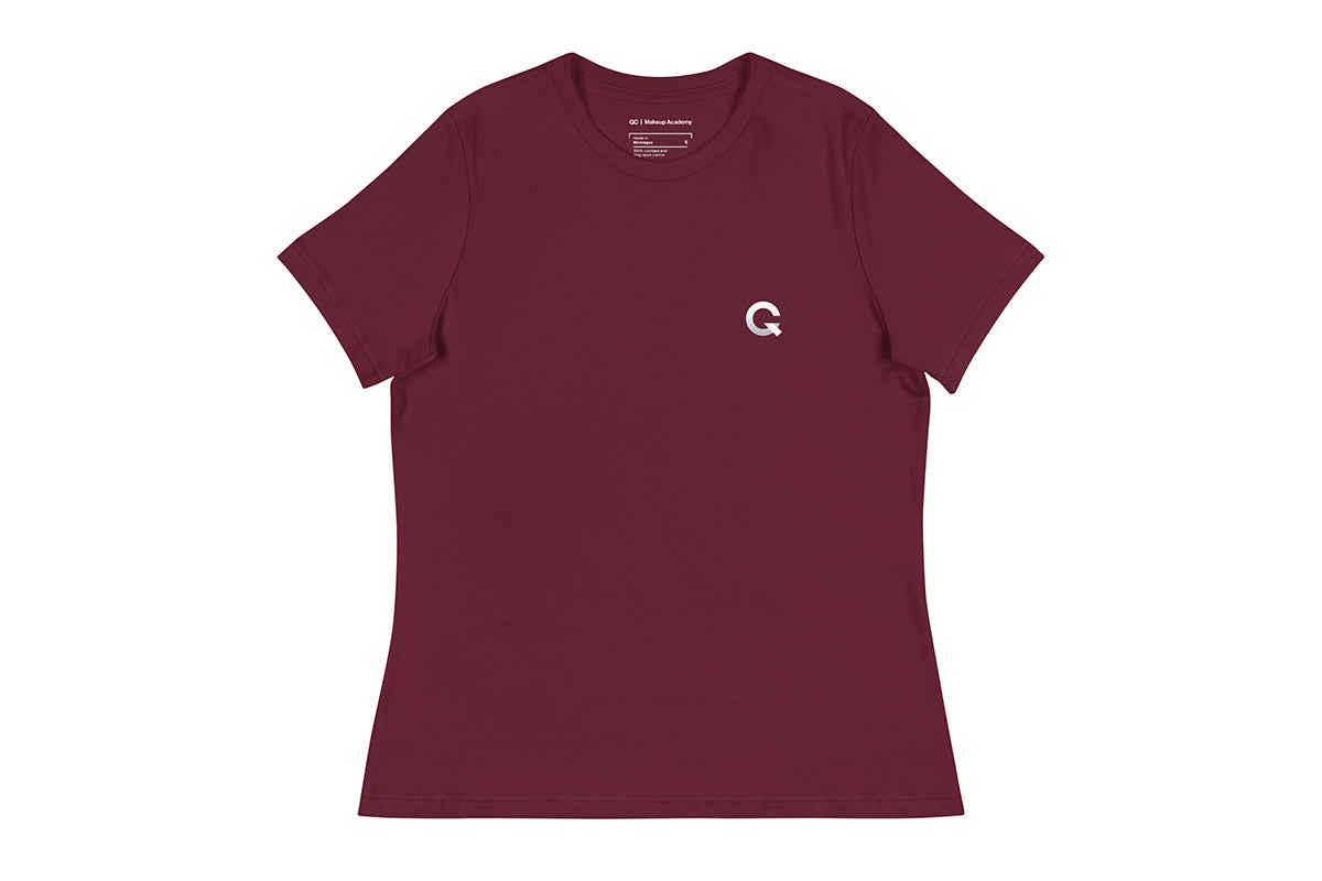 QC Makeup Academy Q Women's Relaxed Dark T-Shirt