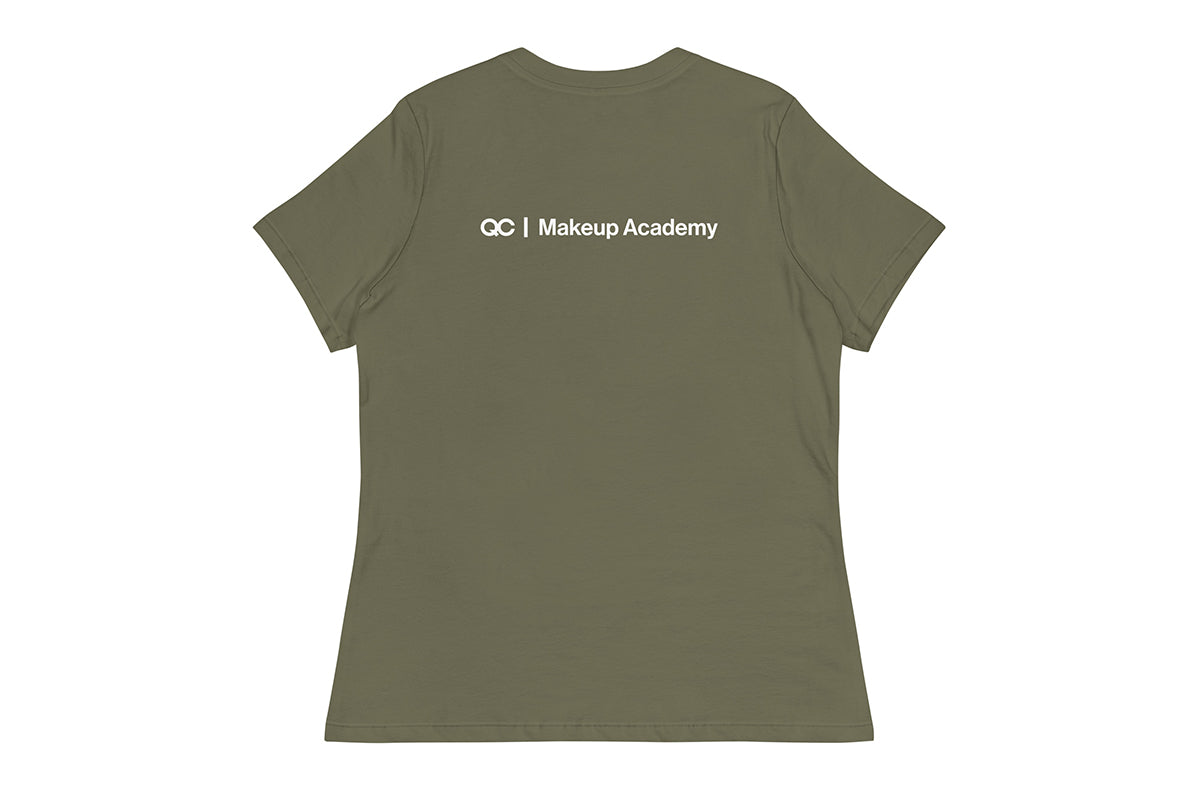 QC Makeup Academy Q Women's Relaxed Dark T-Shirt