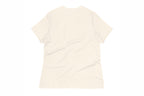 Beige t-shirt back on a white background