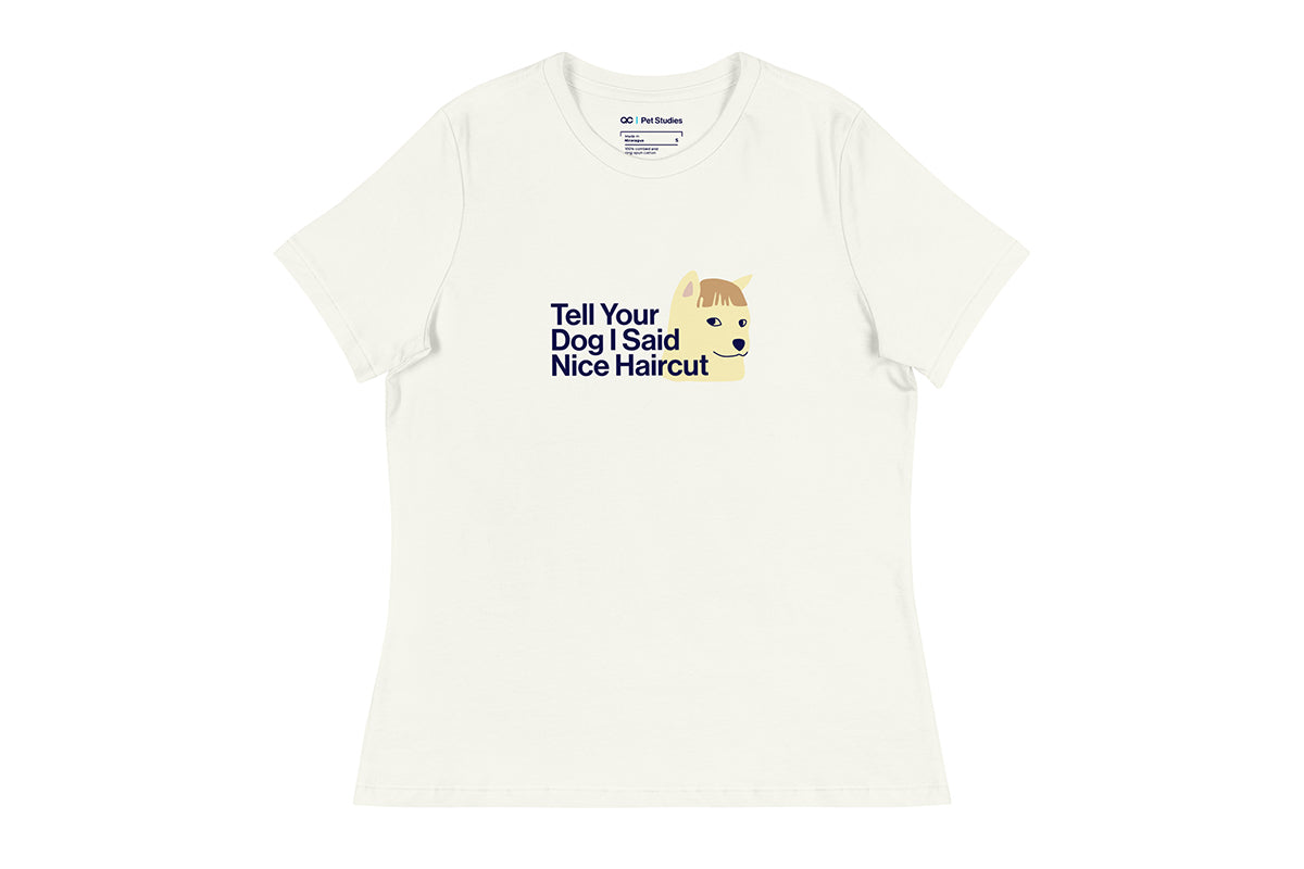 Off-White t-shirt with graphic and text on a white background