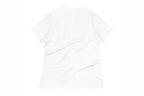 Plain white t-shirt back on a light gray background