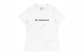 White t-shirt with 'QC Design School' logo on a white background