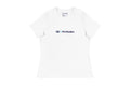 White t-shirt with 'QC Pet Studies' text on a white background
